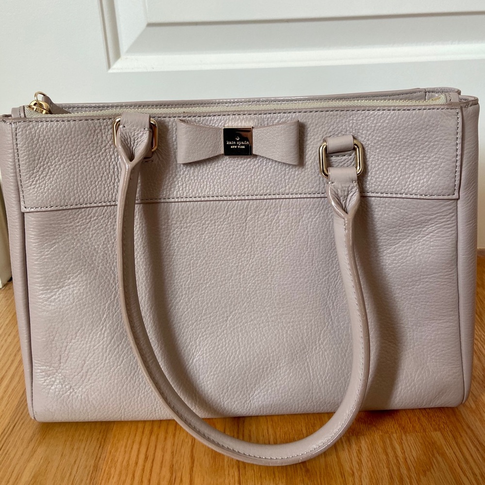 Mauve Kate Spade Bag with Gold Hardware